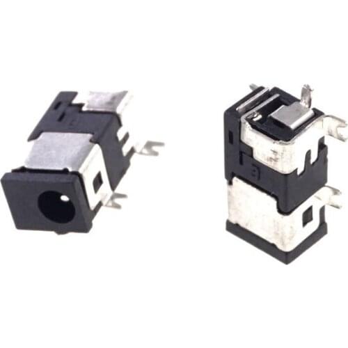 10pcs 2.5mm X 0.7MM DC Jack DC Power Socket Male Center Pin 0.7mm SMD Reflow solderable Right Angle Board guide