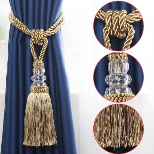 2PCS Tassels Curtains Tieback Plastic Ball Straps Accessory Holder Trim Accessories Buckle Rope Home Decoration embellishments