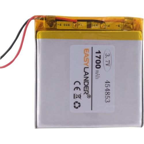 3.7 V lithium polymer battery 454853 1700mah GPS navigation console MP3 instruments such as common battery