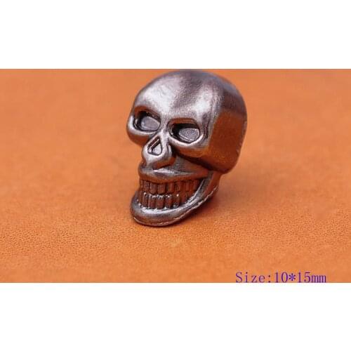 30x Biker Punk Skull Decorative Fasteners Rivet Studs Conchos For Bracelet Bag Belt Leathercraft Clothes Boot