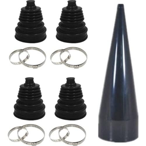 4pcs Universal Rubber Constant Velocity CV Boot Joint Tool Fitting Cone Stretch With Clips New Car Accessories CV Joint Boot