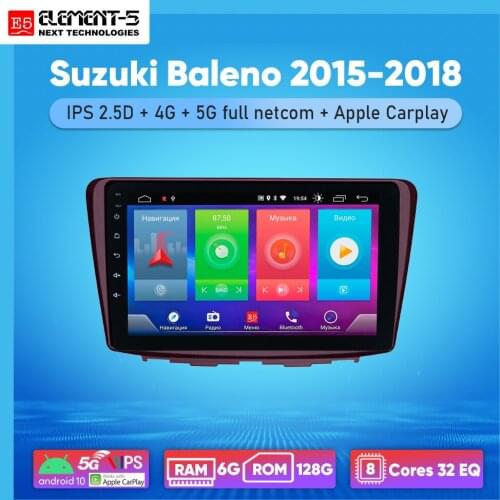 ELEMENT-5 9" 2Gb+32Gb Android 10 4G WIFI Car Multimedia GPS Radio Stereo For Suzuki Baleno 2015-2018 Car Video Navigation