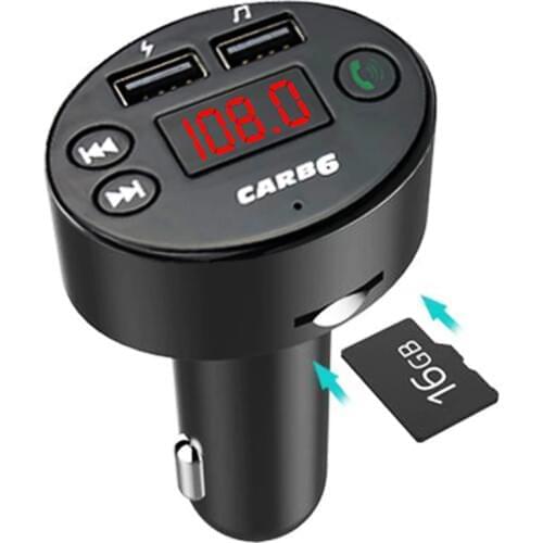 Bluetooth FM Transmitter Car MP3 Audio Music Player Dual USB Radio Modulator TF/USB Car Kit HandsFree With 5V 2.1A USB Charger