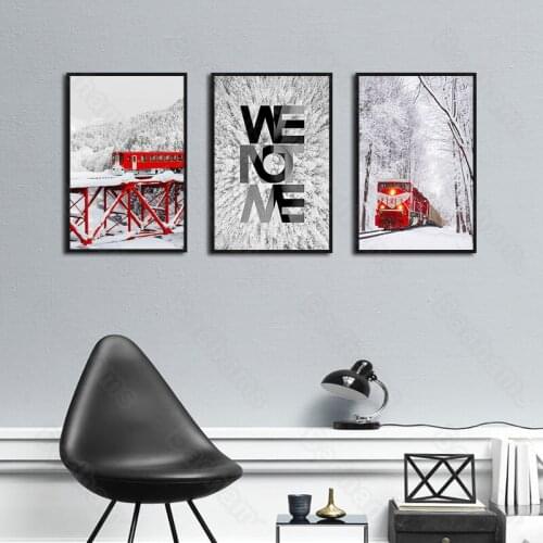 Frameless Style Home Decoration Living Room Mural Mountain Road Snowy View Bedroom Dining Hall Corridor Porch Hanging Painting