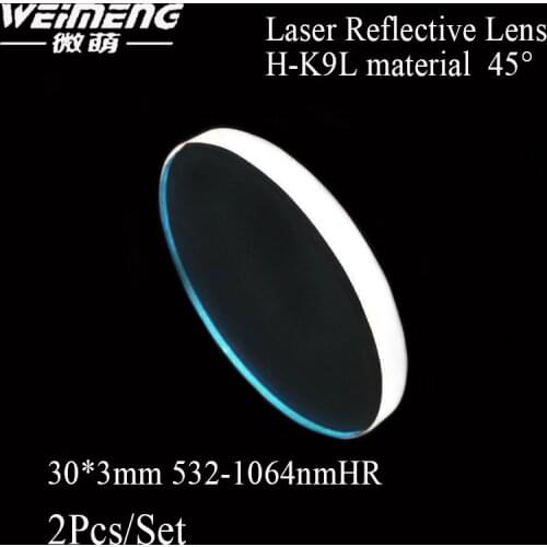 Weimeng brand laser reflective lens optical glass 30*3mm 532-1064nm H-K9L material 45 degree for laser cutting machine