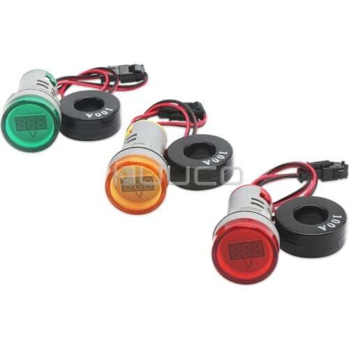 15 PCS/LOT Digital Current Meter/Indicator light AC 220V 0.02W 100A Signal lamp for electric power/textile/shipbuilding etc