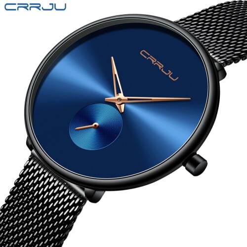 CRRJU Stylish Women Watches Ladies Creative Steel Womens Ultra Thin Bracelet Watches Slim Clock Relogio Feminino Montre Femme