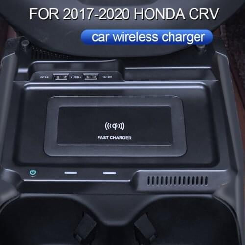For Honda CRV 2017 2018 2019 2020 2021 wireless charging board decoration central control car phone charger QI