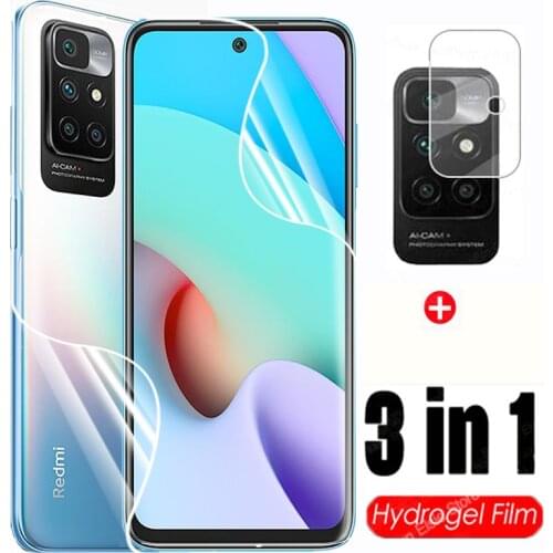 3 in 1 Hydrogel Film For Xiaoim Redmi 10 Screen Protector Films For Redmi 10 Redmi10 6.5'' Camera Lens Protective Film Not Glass