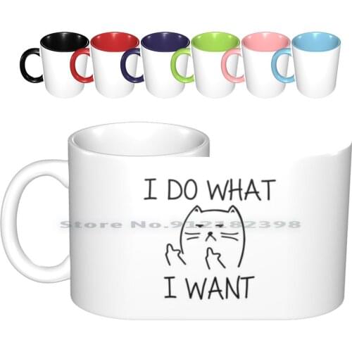 " I Do What I Want " Cat Ceramic Mugs Coffee Cups Milk Tea Mug Do What Want Cat Meme Funny Mean Pissed Angry Grumpy Kitten