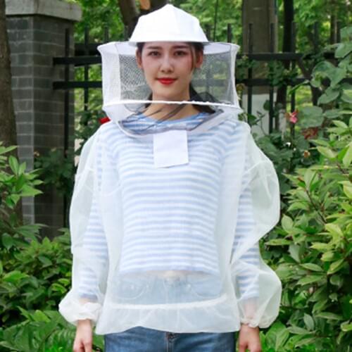 Beekeeping Suit Outfit Detachable Hood For Bee Keepers Beginner Smock Equipment Breathable Beekeeper Protective Clothing