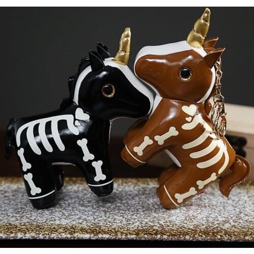 Creative Luminous Unicorn Dinosaur Plush Pendant Toys Soft Stuffed Cartoon Animal Noctilucous Keychain Doll Bag Pendant Gifts