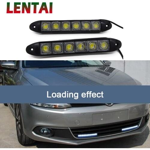 LENTAI For Skoda octavia a7 a5 2 rapid fabia superb Seat leon ibiza Cadillac 1Set 6 LED Car Daytime Running Lights DRL Fog Lamp