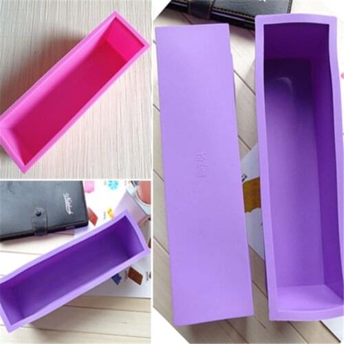 Fashion New Perfect Soap Brick Pastry Bread Loaf Cake Silicone Rectangle Bakeware 1.2L