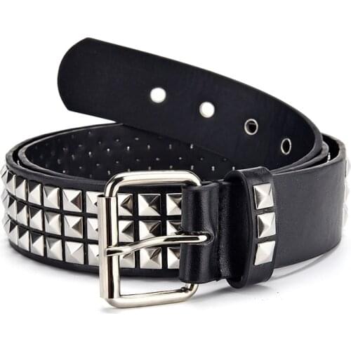 MYMC 105cm Leather Belt Women Lady Punk Waistband Luxury Waist Rivet Retro Casual Fashion Luxurious Studded Waist Band
