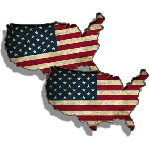 Hot Rustic USA Flag Car Stickers for Bumper Rear S Cover Scratches Decala Auto Exterior Decoration KK12*7cm