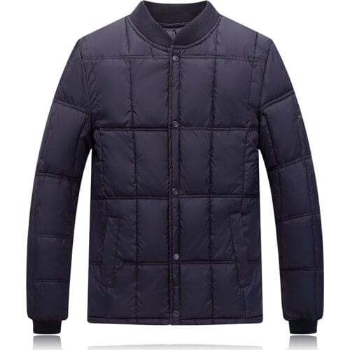 New Style Middle-aged Cotton-padded Clothes Liner Mens Autumn And Winter Stand-Collar Wear Thick Warm down Feather Cotton-padde