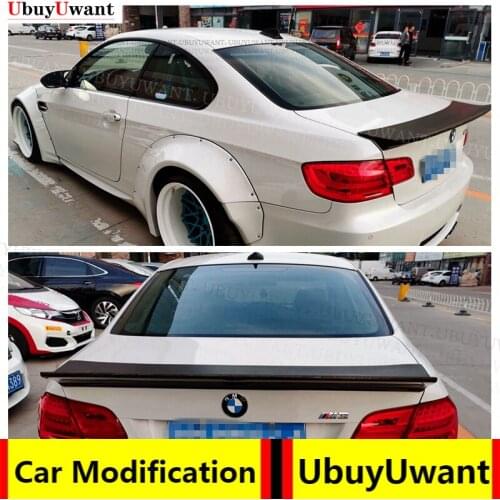 New Real Carbon Fiber High Kick CARRear Trunk Racing Spoiler WING Lip FOR BMW E92 3 Series 2 Door FOR 2005 - 2012 BMW E92 Coupe