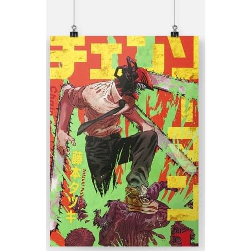 Chainsaw man volume covers anime Canvas painting decor wall art pictures bedroom study home living room decoration prints poster