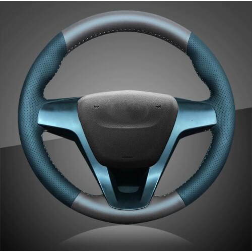 Auto Braid On The Steering Wheel Cover for Lada Vesta 2015 2016 2017 2018 2019 Xray 2015-2019 DIY Car Braiding Wheel Covers