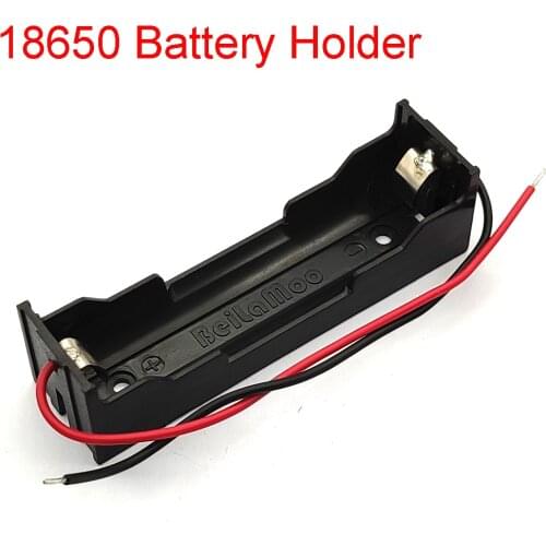1x18650 Battery Holder 18650 Battery Box With Pins 18650 Battery Case With Cable