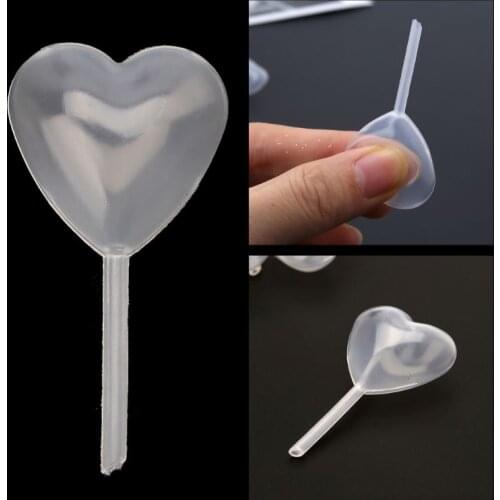 50Pcs Heart Squeeze Dropper Plastic Pipettes Cupcake Injector Resin Jewelry Tool R2LE