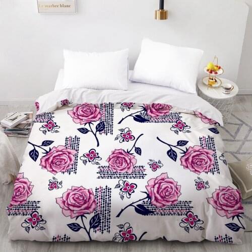 3D Duvet Cover Custom 200X200 220x240 Comforter/Quilt/Blanket case Full Queen King Bedding For Wedding Flower Drop Ship