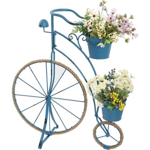 Vintage Metal Flower Stand Bicycle Flower Hanging Decoration Farmhouse Home Decor Creative Flower Pots Decorative Plant Holder