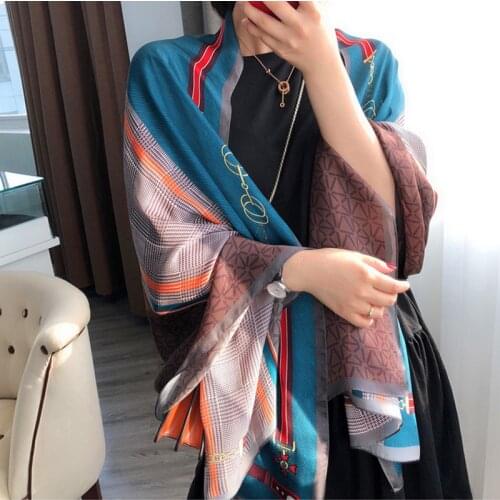 Boho Silk Scarf Women Luxury Brand Print Shawls and Wraps Femme Spring Echarpe Foulard Summer Beach Dress Sarong Long Stole New