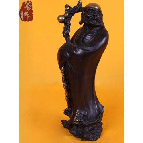 Tibet Buddhism Temple Pure Brass Copper Damour DaMo Bodhidharma Buddha Statue Fengshui Home Decor