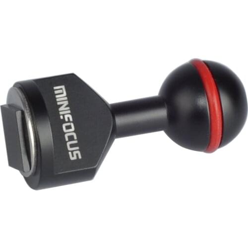 MINIFOCUS Hot Shoe Universal Ball Base Adapter, Scuba Diving Underwater Photography Equipment 1" Ball Base