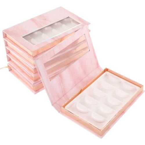 Lash Book Eyelash Packaging Box Wholesale 5pairs False Faux Cils 25mm Mink Lashes Magnetic Eyelashes Package Makeup Case Vendors