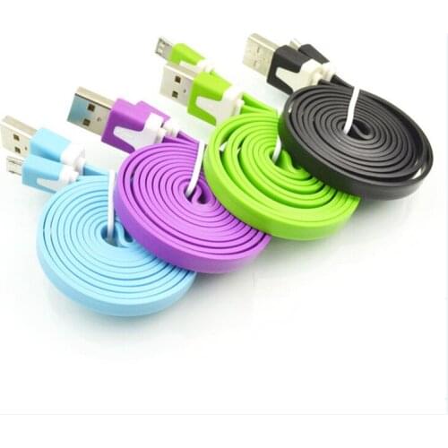 1m High Quality Flat Design Charge Data Cable For Samsung Nokia HTC Xiaomi Charge V8 Data Wire Free Shipping