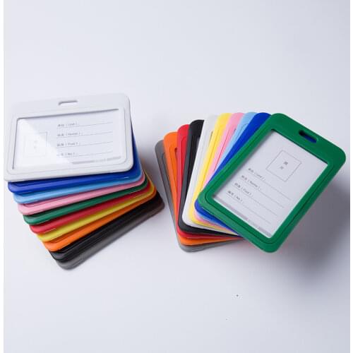 1pcs Cheap Plastic Credentials Record Card Protector for School Office Nursing Employees Photo Pass ID Badges Holder Wholesale