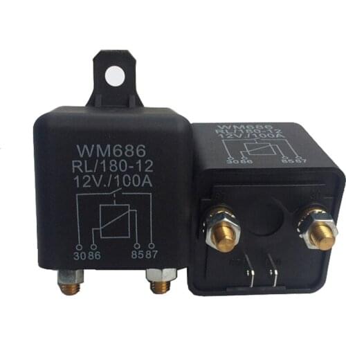 1 Pcs Heavy High Current Start relay 12VDC 100A AMP 2.4W 4 Pins Car Auto Automotive On Off Start Relay Switch for Large Motor