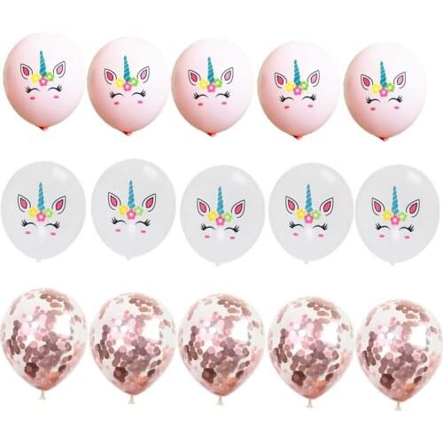 15/31pcs Latex Unicorn Balloon 40 Inch Number Foil Balloons Kids Unicorn Theme Birthday Party Decoration Baby Shower Supllies
