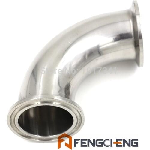 2" Tri Clover 90 Degree Elbow, SS 304, 3A Standard, Homebrew Clover Fitting, Brewer Hardware