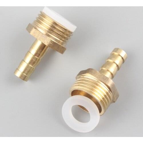 2pcs Copper 1/2 inch Thread Adapter 6mm-19mm Garden Hose Water Hose Connector Pneumatic Hose Pump For Aquarium Fish Tank Garden