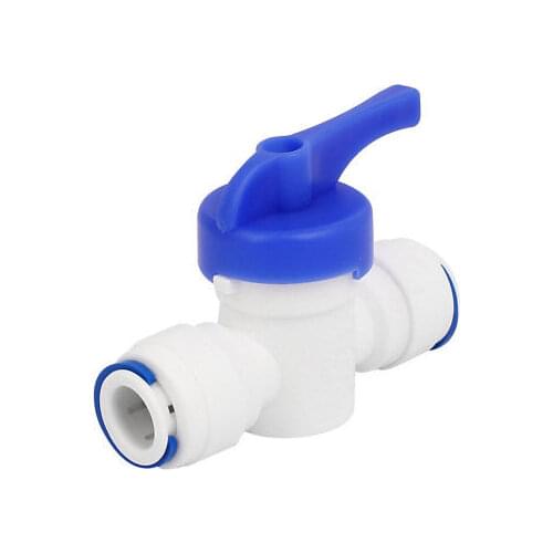 3/8" Straight Tube Quick Connect Shut-Off Ball Valve for RO Water Flitter