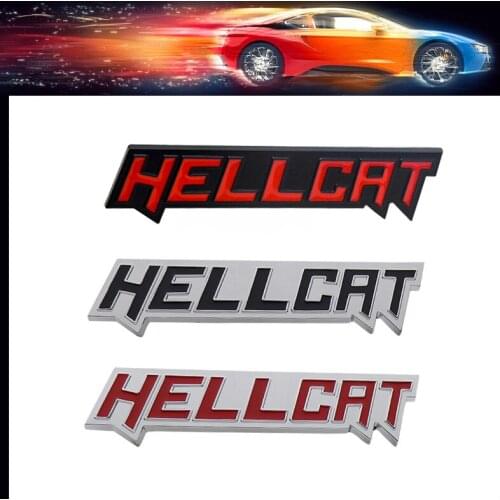 3D Premium Hellcat car Hood Fender trunk Rear Bonnet Nameplate Decal Emblem Badge Sticker for SRT4 SRT6 SRT8 SRT10