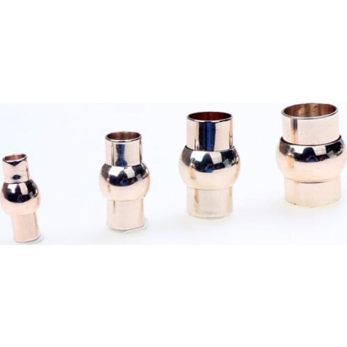 4/6/8/10MM Light Gold Plating Strong Magnetic Clasp Buckle Leather Cord Bracelet DIY Components Jewelry Making Accessories