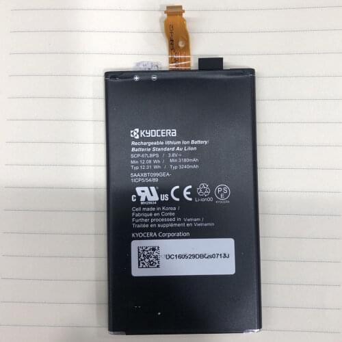 3240mah 12.32Wh SCP-67LBPS Battery For 5 inch Kyocera DuraForce Pro E6820 E6810 rechargeable polymer battery+Number tracking
