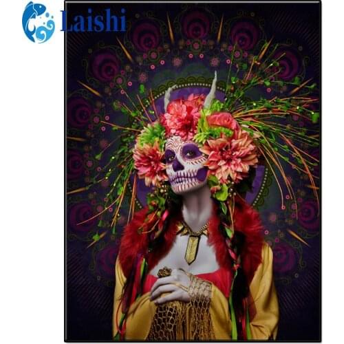 Diamond Painting Fantasy art, flowers, zombie woman Embroidery Cross Stitch Art Craft Full Square/Round Rhinestone Home decor