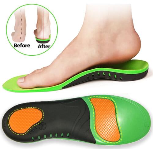 Plus size Orthotics Cubitus Varus flat foot Insole Orthopedic Insoles for Shoes insert Arch Support pad for plantar fasciitis