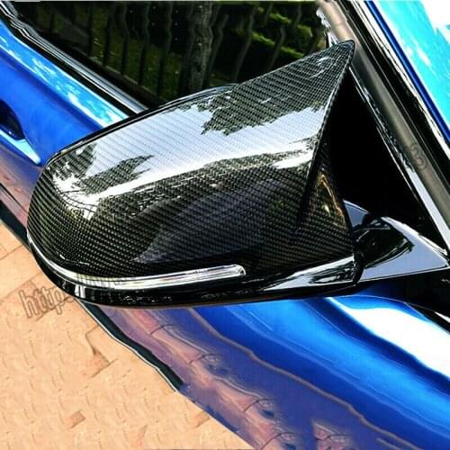Fit For BMW F20 F30 F32 F33 X1 E84 2012-2019 2pcs/set Real Carbon Fiber Rearview Mirrors Cover