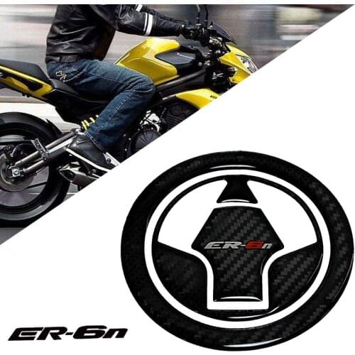 For Kawasaki ER-6N Motorcycle Fuel Tank Protective Cover Cover 3D Carbon Fiber Stickers Protection ER6N 2009 2010-2015