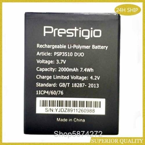 For Prestigio Wise G3 PSP3510 DUO battery mobile phone replacement 2000mAh