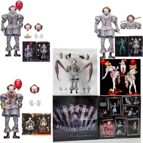 NECA Pennywise Joker Action Figure Toy Doll Horror Halloween Gift