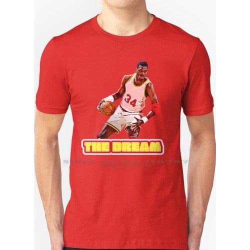 Hakeem Olajuwon T Shirt 100% Pure Cotton Olajuwon Hakeem Oneal Shampoo Basketball Michael Larry Bird Barkley Slam Three Point