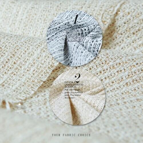 Cotton polyester fabric, Japan fabric, Pierced knit, striped texture, blingbling lines, sew for sweater, top, craft by the yard